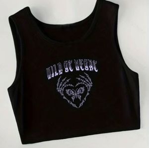 Skeleton Hands and Butterfly Graphic Tank Top shirt crop top NEW in Pack…